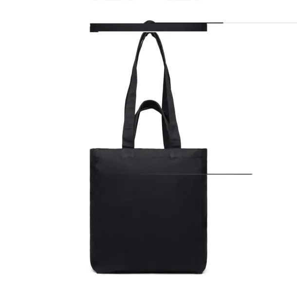 VINGA Hilo AWARE™ recycled canvas zip tote - Vinga Crna