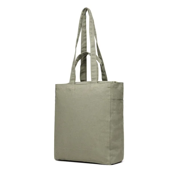 VINGA Hilo AWARE™ recycled canvas zip tote - Vinga Zelena