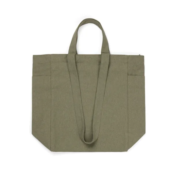 VINGA Hilo AWARE™ recycled canvas zip tote - Vinga Green 