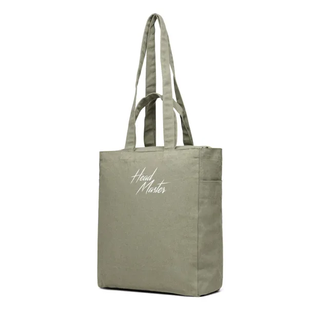 VINGA Hilo AWARE™ recycled canvas zip tote - Vinga Green 