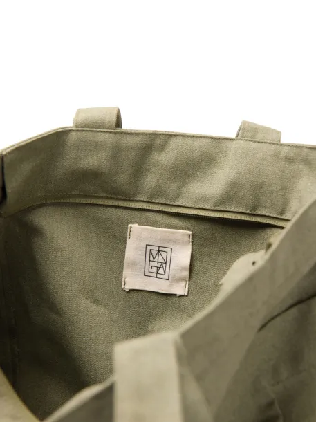 VINGA Hilo AWARE™ recycled canvas zip tote - Vinga Green 