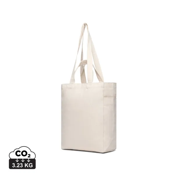 VINGA Hilo AWARE™ recycled canvas zip tote - Vinga off white