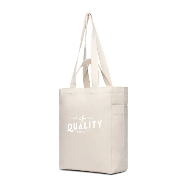 VINGA Hilo AWARE™ recycled canvas zip tote - Vinga off white