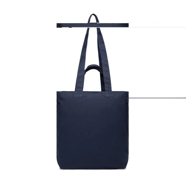 VINGA Hilo AWARE™ recycled canvas zip tote - Vinga navy