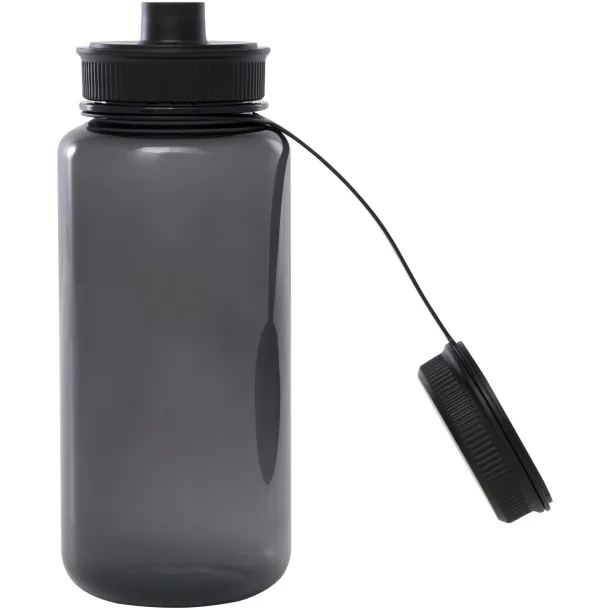 Ryder 900 ml RCS certified RPET sport bottle with multi-function lid Solid black