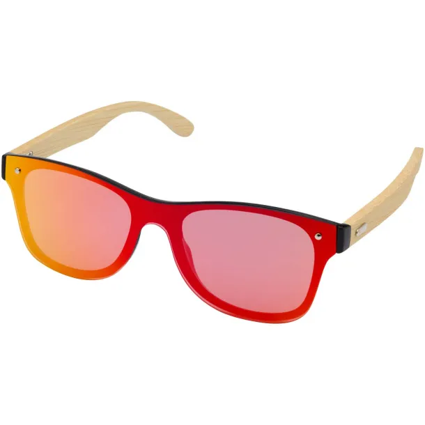 Tan sunglasses with bamboo temples Yellow