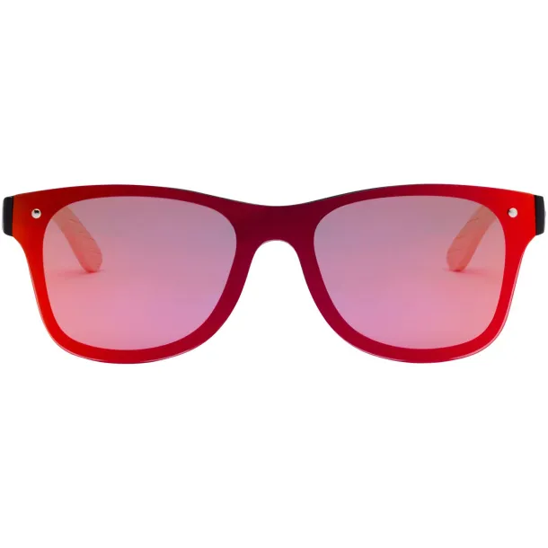 Tan sunglasses with bamboo temples Yellow