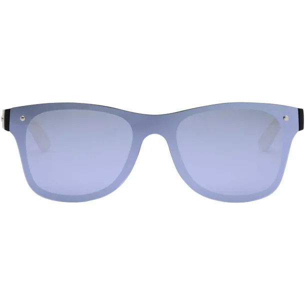 Tan sunglasses with bamboo temples Silver