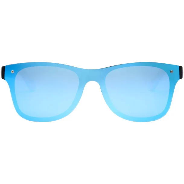 Tan sunglasses with bamboo temples Blue