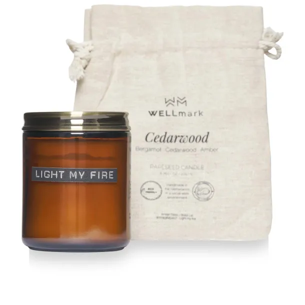 Wellmark mirisna svijeća od cedrovine - WELLmark Amber heather