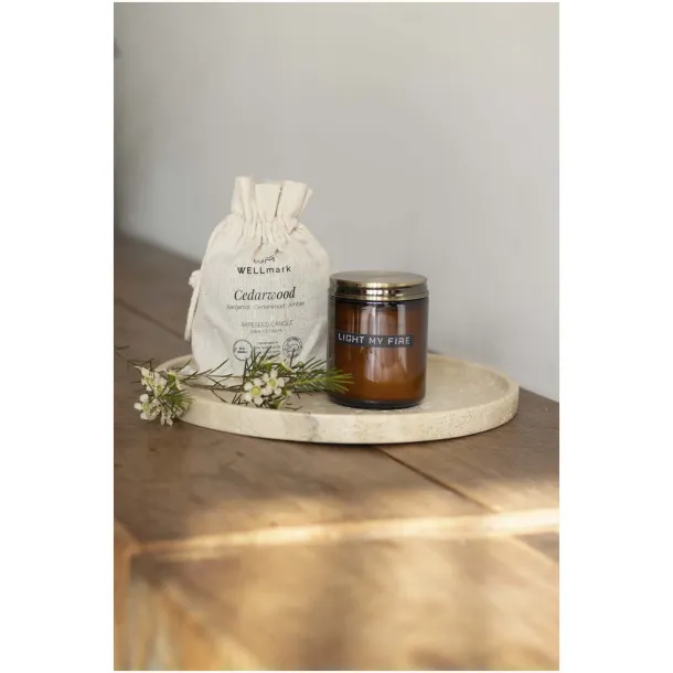 Wellmark mirisna svijeća od cedrovine - WELLmark Amber heather