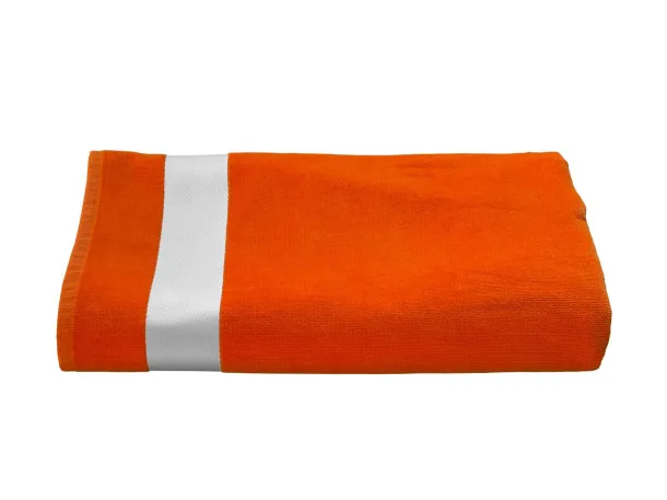  OLIMA VELOUR BEACH TOWEL - Olima Orange