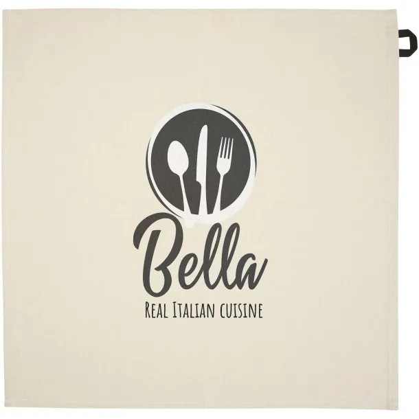 Alora 200 g/m² recycled cotton kitchen towel Solid black