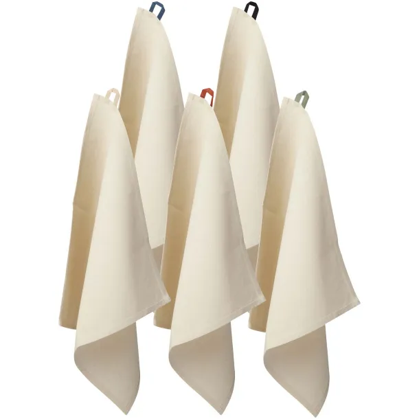 Alora 200 g/m² recycled cotton kitchen towel Crna