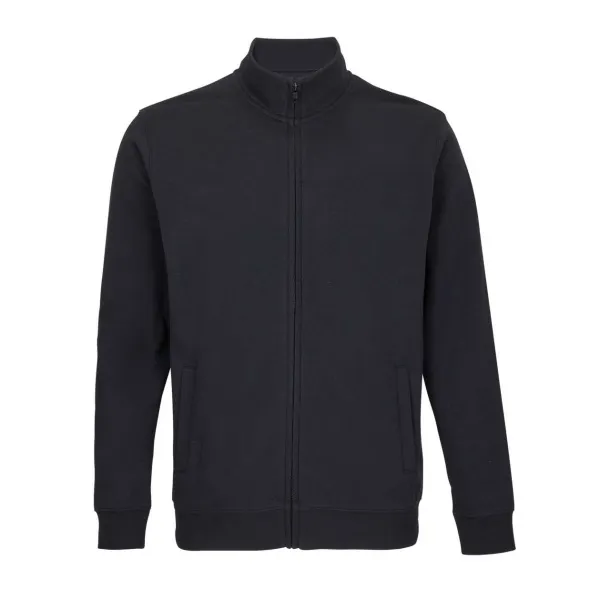 SOL'S COOPER Unisex pulover s patentnim zatvaračem, 280 g/m2 - SOL'S Crna