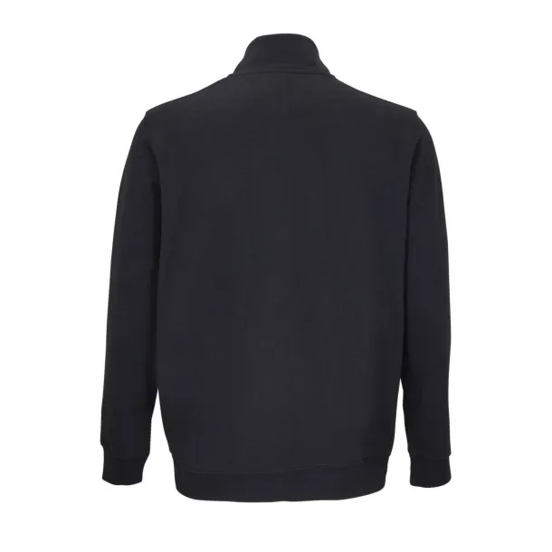 SOL'S COOPER Unisex pulover s patentnim zatvaračem, 280 g/m2 - SOL'S Crna
