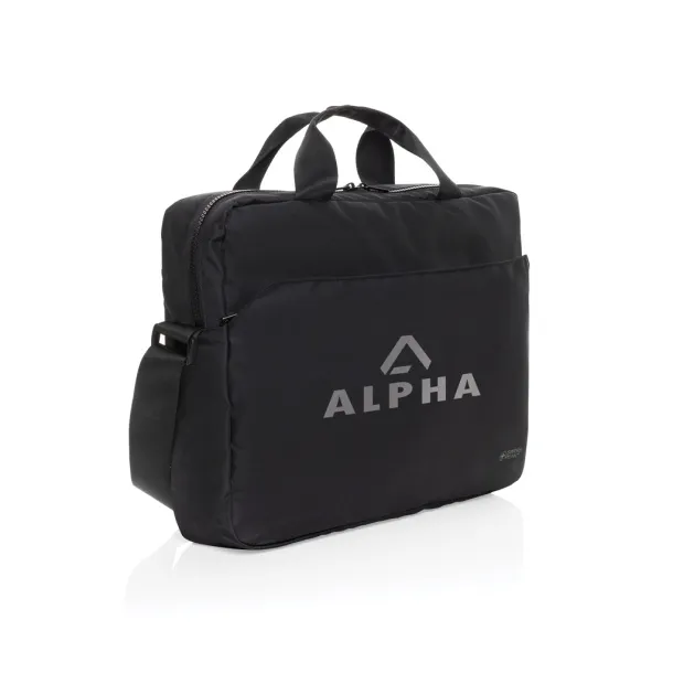 Swiss Peak Aware™ 15,6" laptop RPET torba - Swiss Peak Crna 