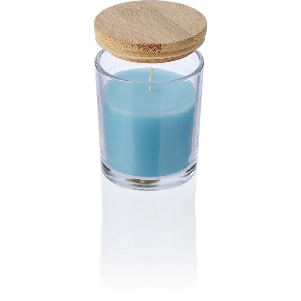  Scented candle light blue