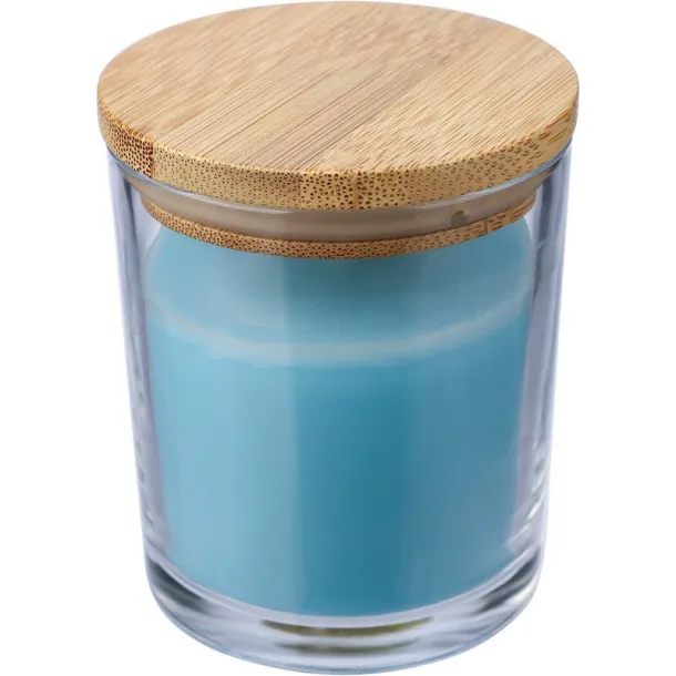  Scented candle light blue