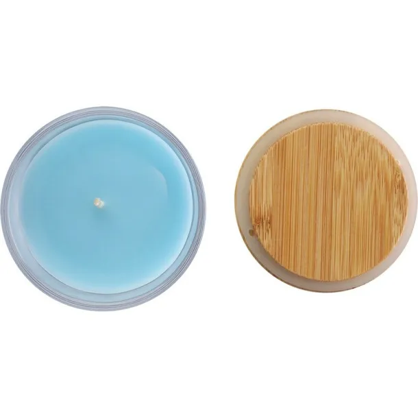  Scented candle light blue