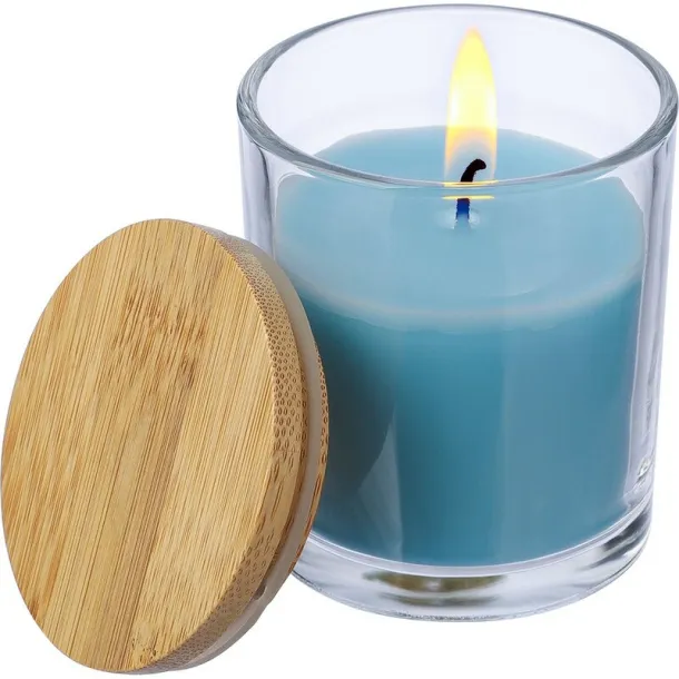  Scented candle light blue