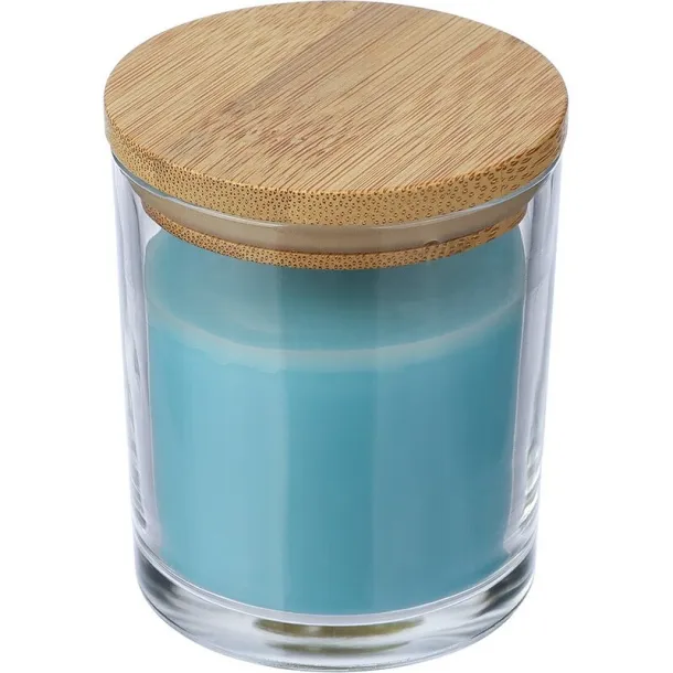  Scented candle light blue