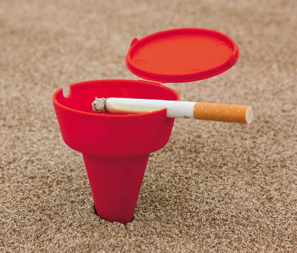 Olinu beach ashtray Red