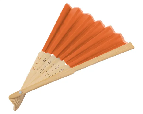 Vioro hand fan Orange Natural