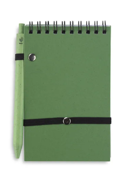  Notebook with pen  A6 - Fruit of the Loom zielony