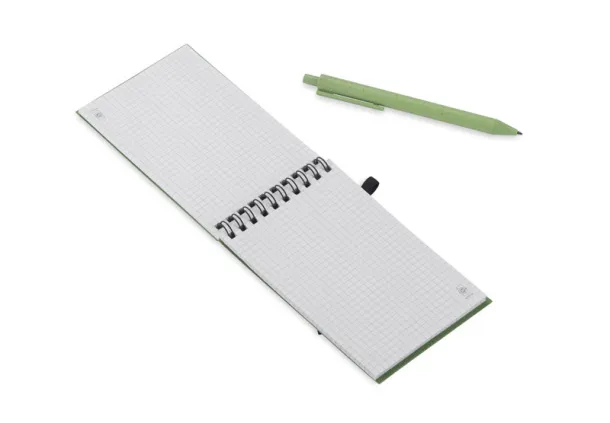  Notebook with pen  A6 Zelena