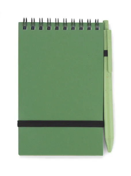  Notebook with pen  A6 Zelena