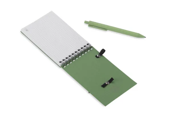  Notebook with pen  A6 Zelena