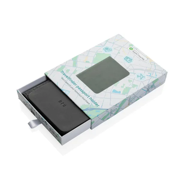 Trackmate RCS rpolyester passport holder worldwide locating - XD Collection Black 