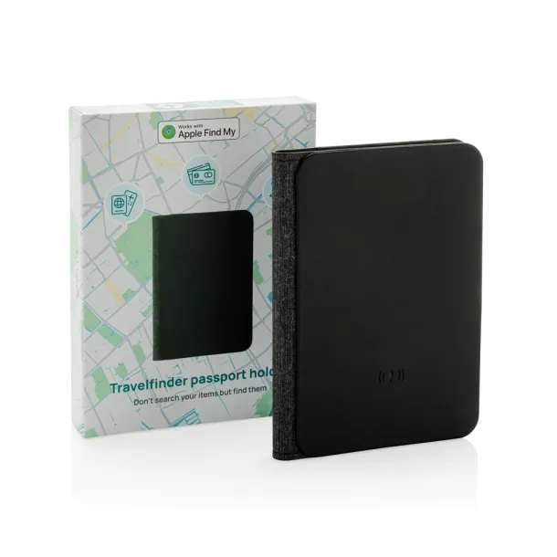 Trackmate RCS rpolyester passport holder worldwide locating - XD Collection Black 