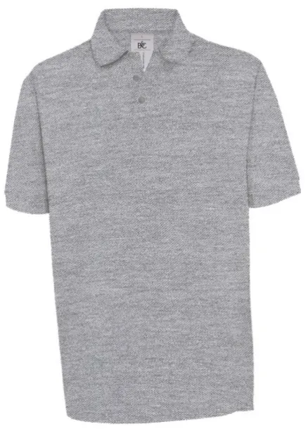 B&C HEAVYMILL polo majica, 230 g/m2 - B&C Heather Grey
