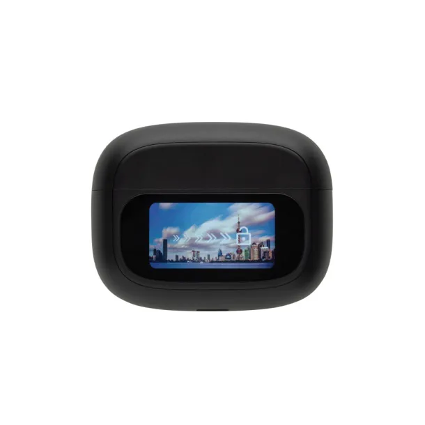 Airtune RCS reciklirane plastične ANC slušalice s touch zaslonom - XD Collection Crna 
