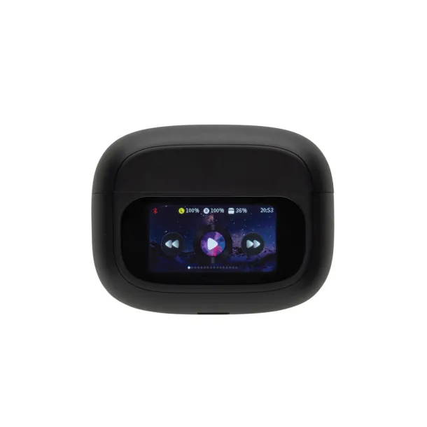 Airtune RCS reciklirane plastične ANC slušalice s touch zaslonom - XD Collection Crna 