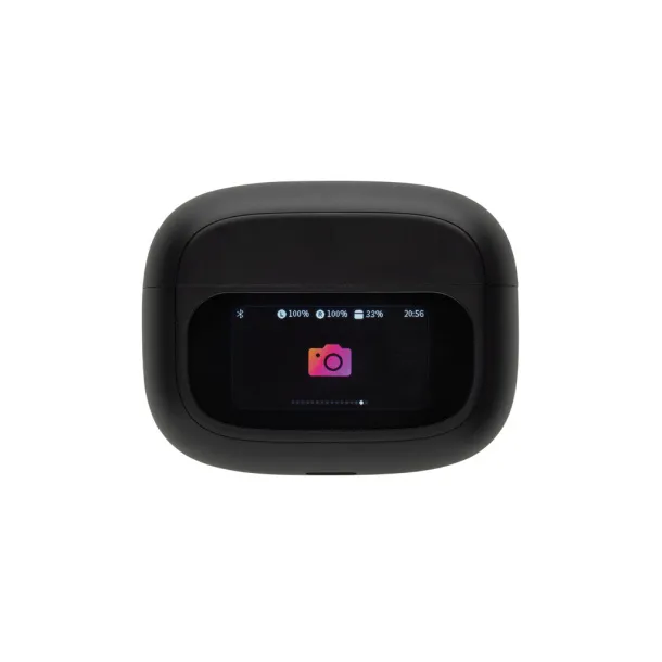 Airtune RCS reciklirane plastične ANC slušalice s touch zaslonom - XD Collection Crna 