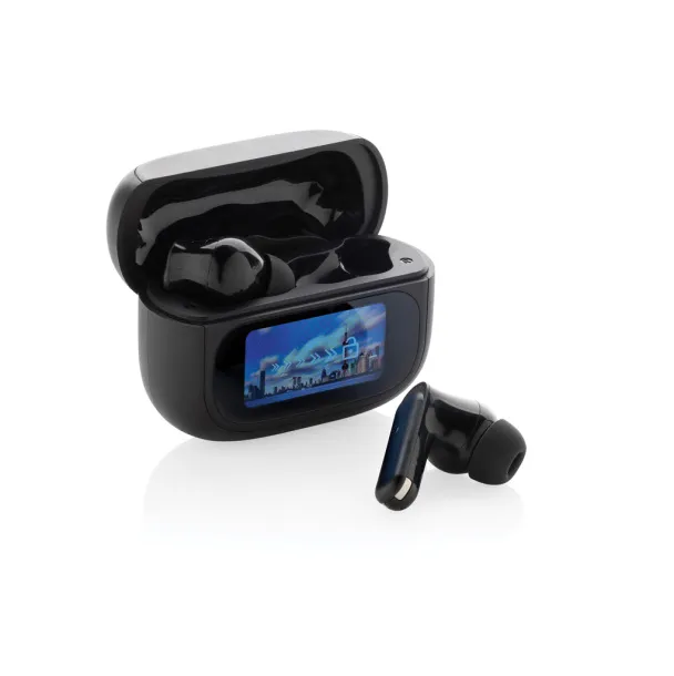 Airtune RCS reciklirane plastične ANC slušalice s touch zaslonom - XD Collection Crna 