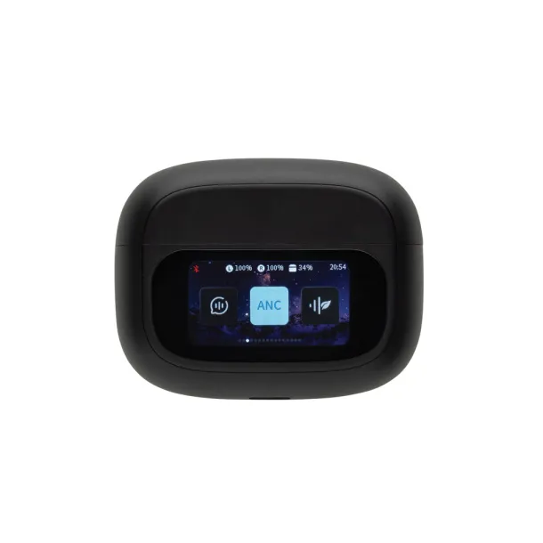 Airtune RCS reciklirane plastične ANC slušalice s touch zaslonom - XD Collection Crna 