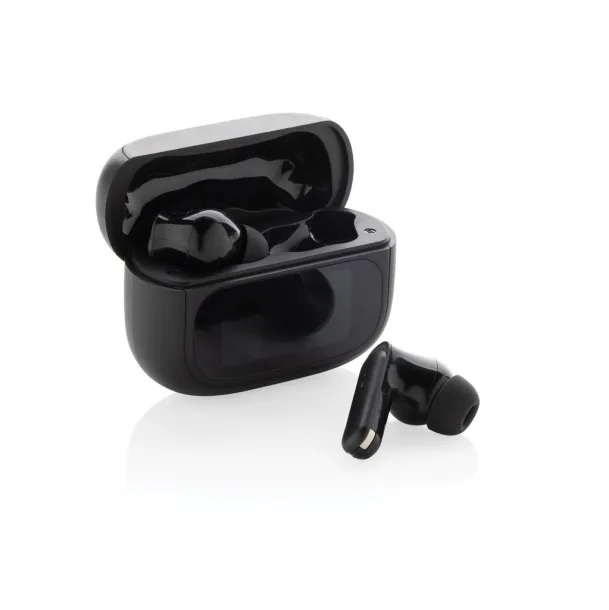Airtune RCS recycled plastic ANC earbuds with touch screen - XD Collection Black 