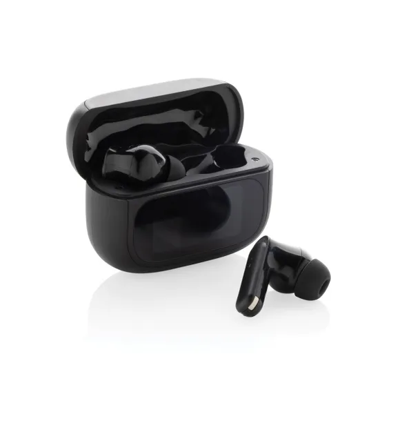 Airtune RCS recycled plastic ANC earbuds with touch screen - XD Collection Black 
