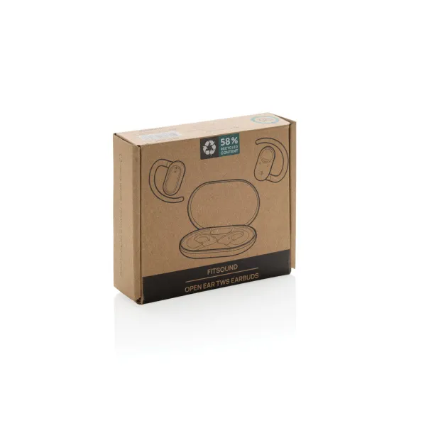 Fitsound TWS slušalice otvorenog dizajna od RCS reciklirane plastike - XD Collection Crna 