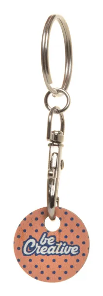 ColoShop Eco trolley coin keyring Natural