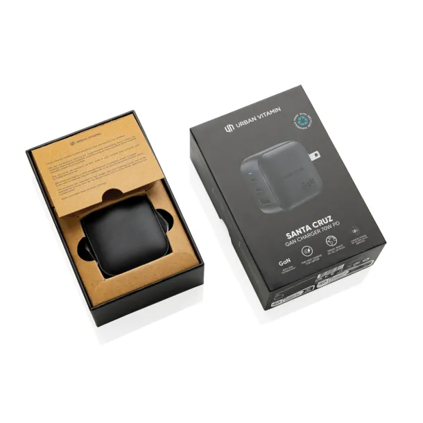 Urban Vitamin Santa Cruz GAN punjač 70W od RCS rplastike - Urban Vitamin Crna 