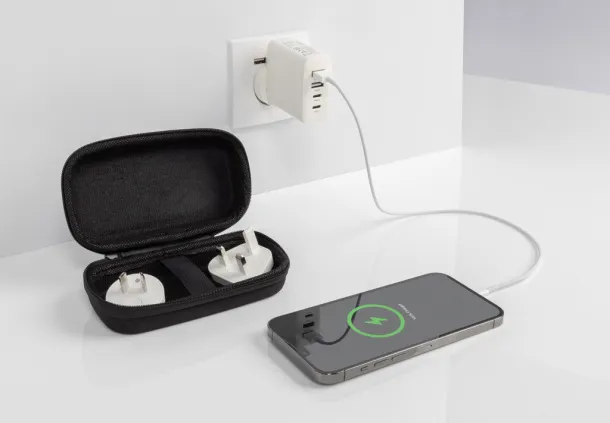 TravelCharge Pro putni punjač s USB C priključkom od RCS rplastike - XD Collection Bijela Crna