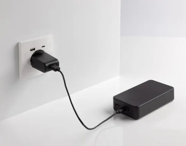 Boostcore prijenosna baterija od 20.000 mAh s USB C priključkom od RCS rplastike - XD Collection Crna 