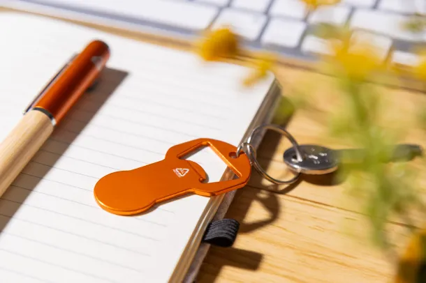 Biropi bottle opener keyring Orange