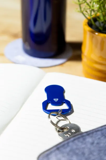Biropi bottle opener keyring Blue