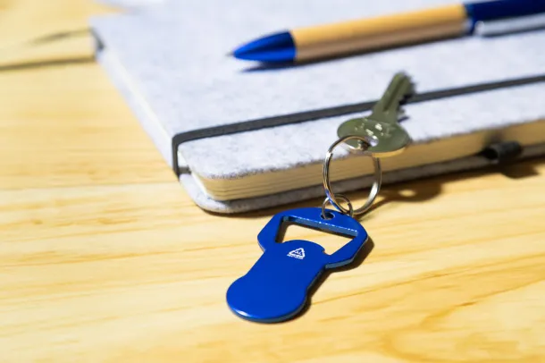 Biropi bottle opener keyring Blue